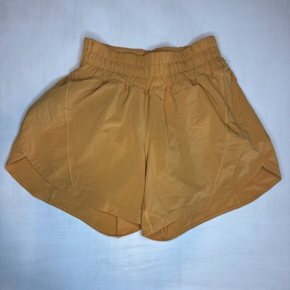 Lululemon Women's Track That 5" Inseam High Rise Shorts Size 2 Orange - Picture 5 of 8